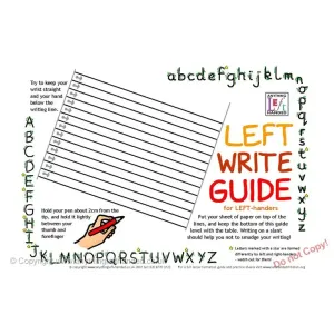 Left Write writing guide mat (Download)