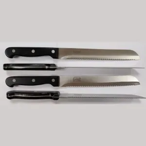 Left Handed Bread Knife - black handle - 2nd quality