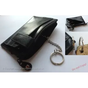 Left Handed Key Holder, Black Leather Left Handed Key Holder, Black Leather