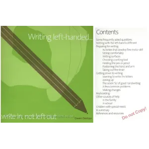 Writing Left Handed...Write In, Not Left Out
